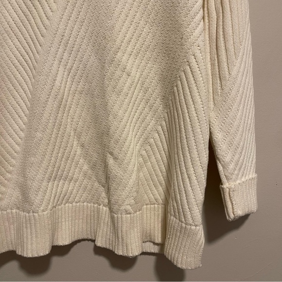 North style cream turtleneck cow neck tunic sweater large - Picture 4 of 6